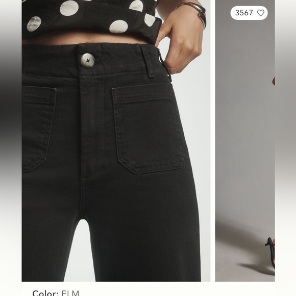 The Colette High Rise Crop Wide Leg Jeans by Maeve - Picture 8 of 10